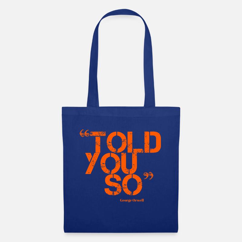 ORWELL (orange) - Stoffbeutel - Royalblau