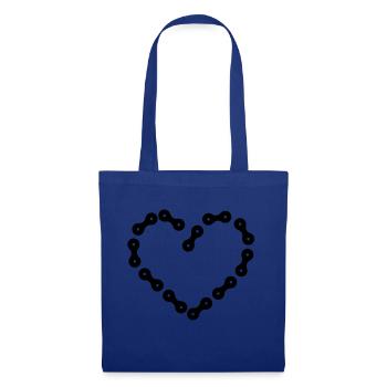 Bike Bike Heart Love - Tote Bag - royal blue - Front