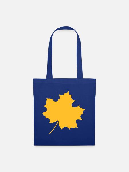 Blatt, der Herbst kann kommen - Stoffbeutel - Royalblau