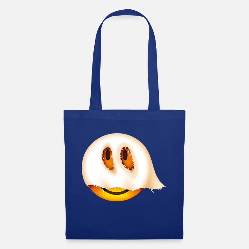 Smiley Halloween Ghost - Stoffbeutel - Royalblau