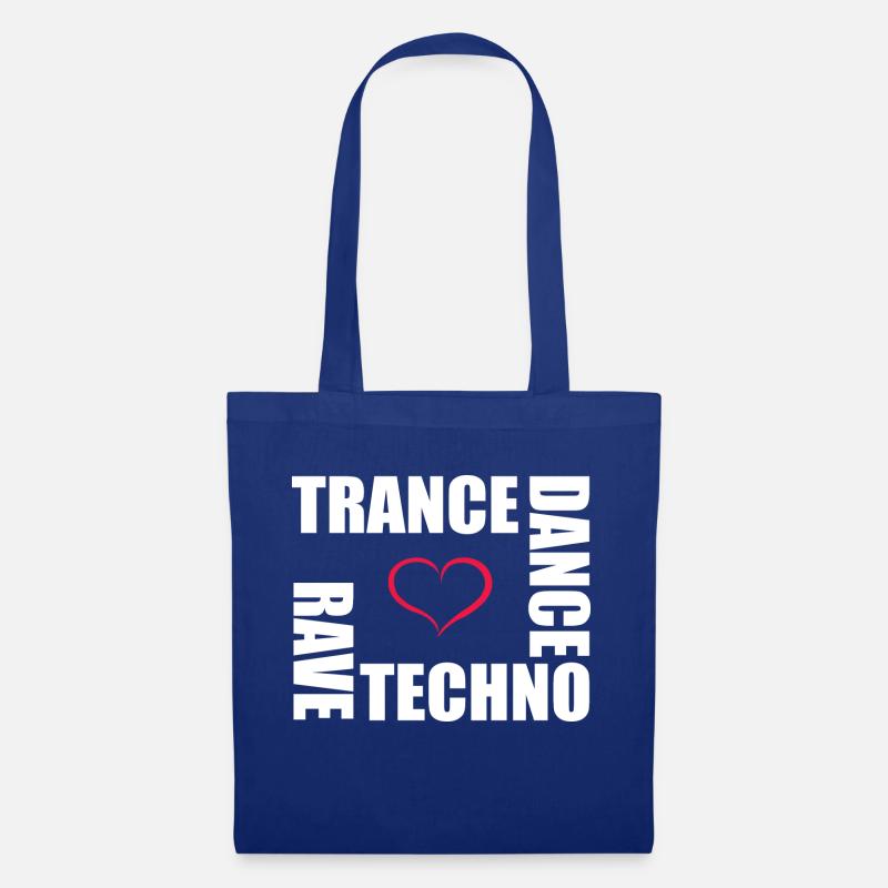 techno dance trance rave - Tote Bag - royal blue