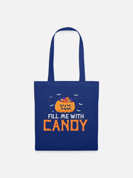 Fill Me With Candy Funny Halloween Pumpkin - Stoffbeutel - Royalblau