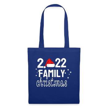 2022 family christmas - Sac en tissu - bleu royal - Devant
