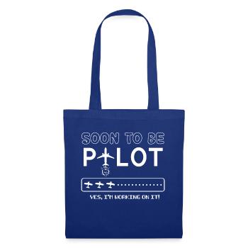 Pilot Pilot Flugzeug Geschenk - Stoffbeutel - Royalblau - Vorne