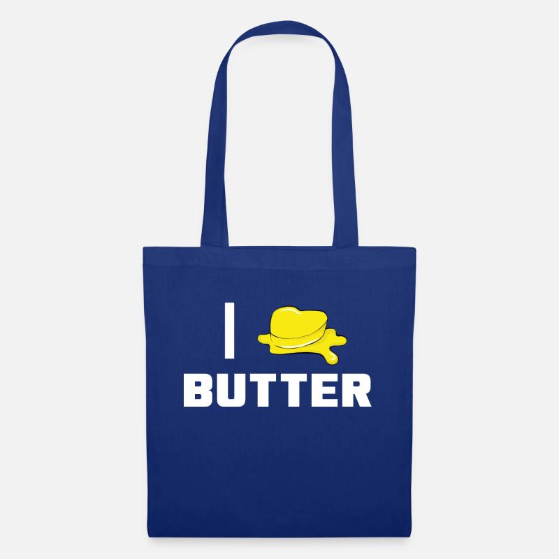 Ich liebe Butter - Stoffbeutel - Royalblau