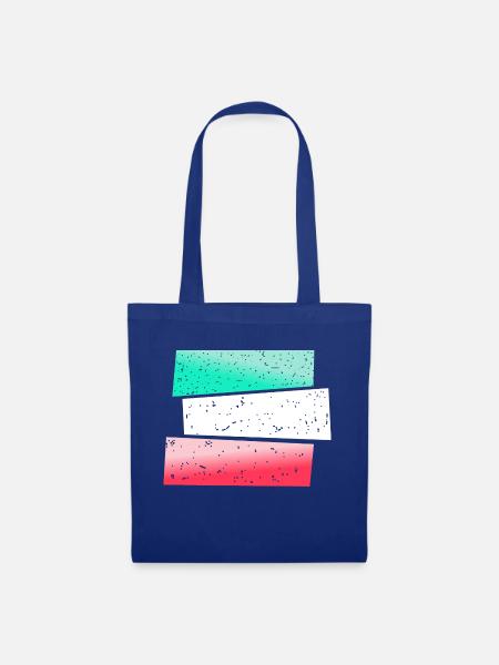 Italian Flag - Retro Style - Stoffbeutel - Royalblau