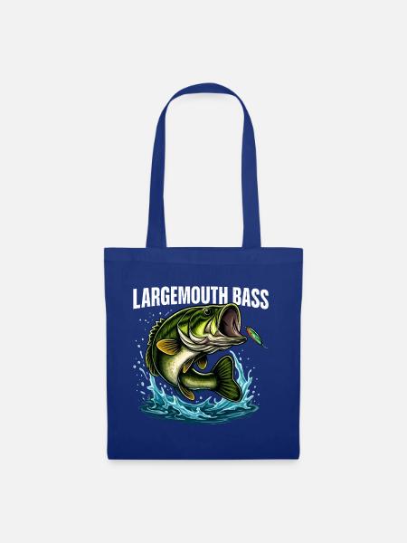 Largemouth Bass Sprung Design - Stoffbeutel - Royalblau