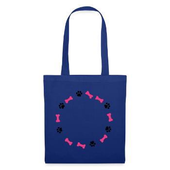Paw Print Love Dog Bone Dog Mom - Tote Bag - royal blue - Front