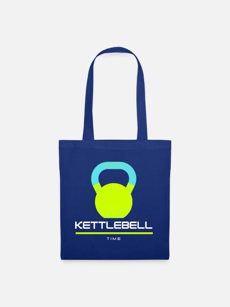 Kettlebell Time cool - Stoffbeutel - Royalblau