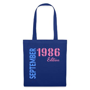 September 1986 Birthday - Tote Bag - royal blue - Front