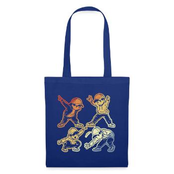 Cartoon B-Boy - Stoffbeutel - Royalblau - Vorne