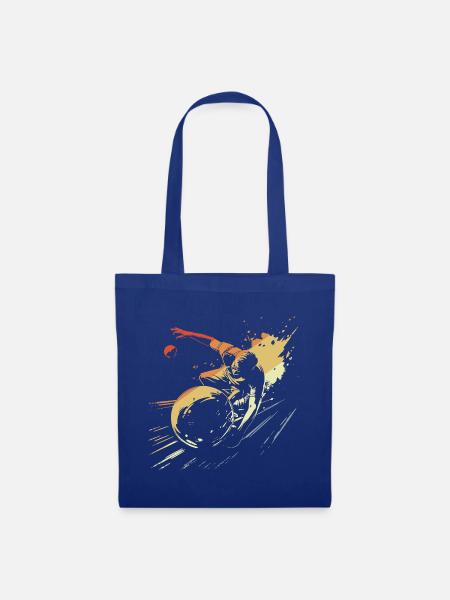 Bowler Skizze Retro Look - Stoffbeutel - Royalblau