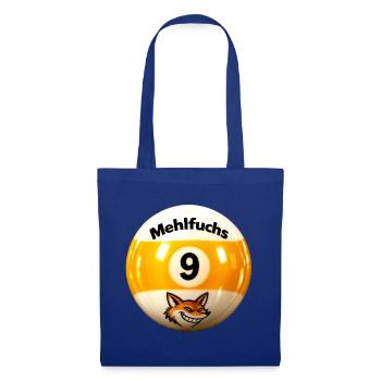 Mehlfuchs 9 Ball – Fox Vintage Druck - Stoffbeutel - Royalblau - Vorne