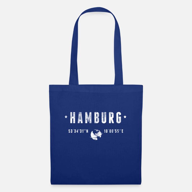 Hamburg - Stoffbeutel - Royalblau