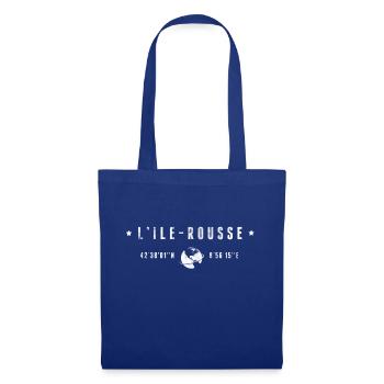 L'Ile Rousse Coordonnées Géographiques Stylisées - Sac en tissu - bleu royal - Devant