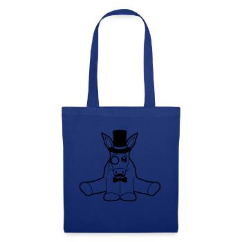 reich sir herr gentlemen mustache schnurrbart mono - Stoffbeutel - Royalblau - Vorne