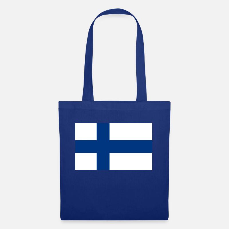Finnische Flagge - Stoffbeutel - Royalblau