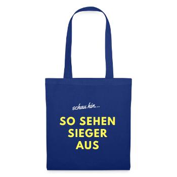 so sehen sieger aus - Stoffbeutel - Royalblau - Vorne