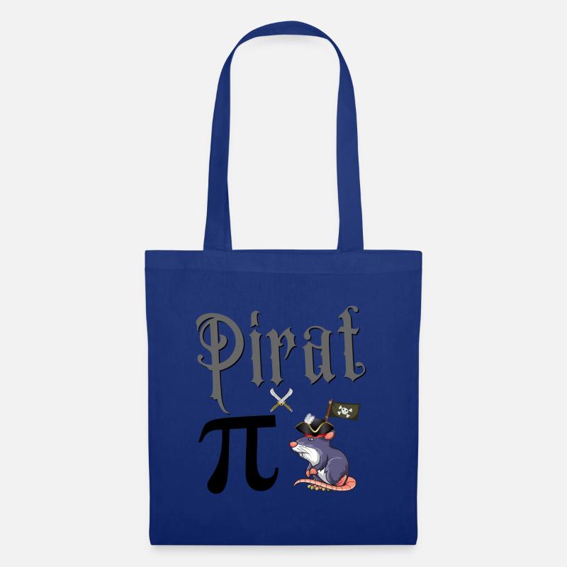 Pirat Pi Rat Pi Ratte (Geschenkidee) - Stoffbeutel - Royalblau