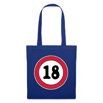 18th birthday sign - Tote Bag - royal blue - Front