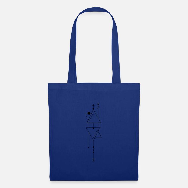 Geometrisch - Stoffbeutel - Royalblau