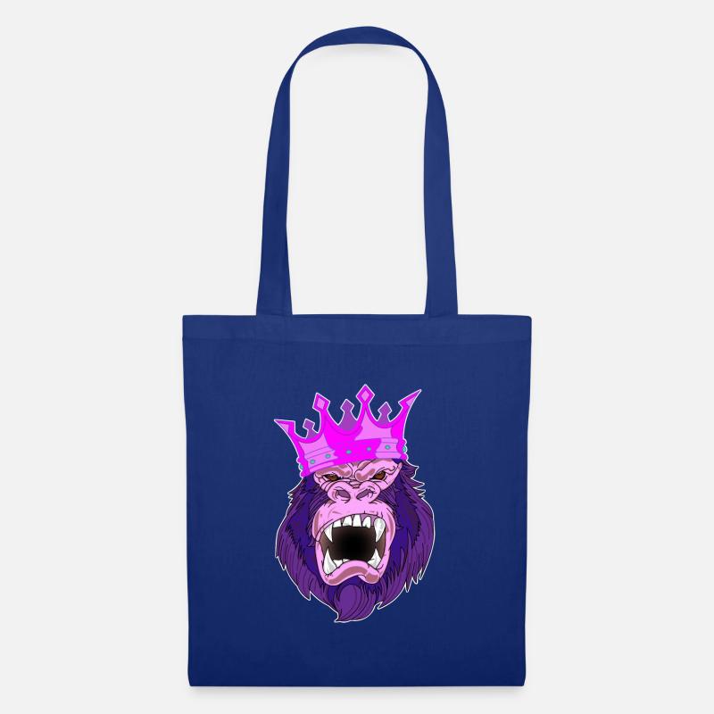 pink gorillaking - Tote Bag - royal blue