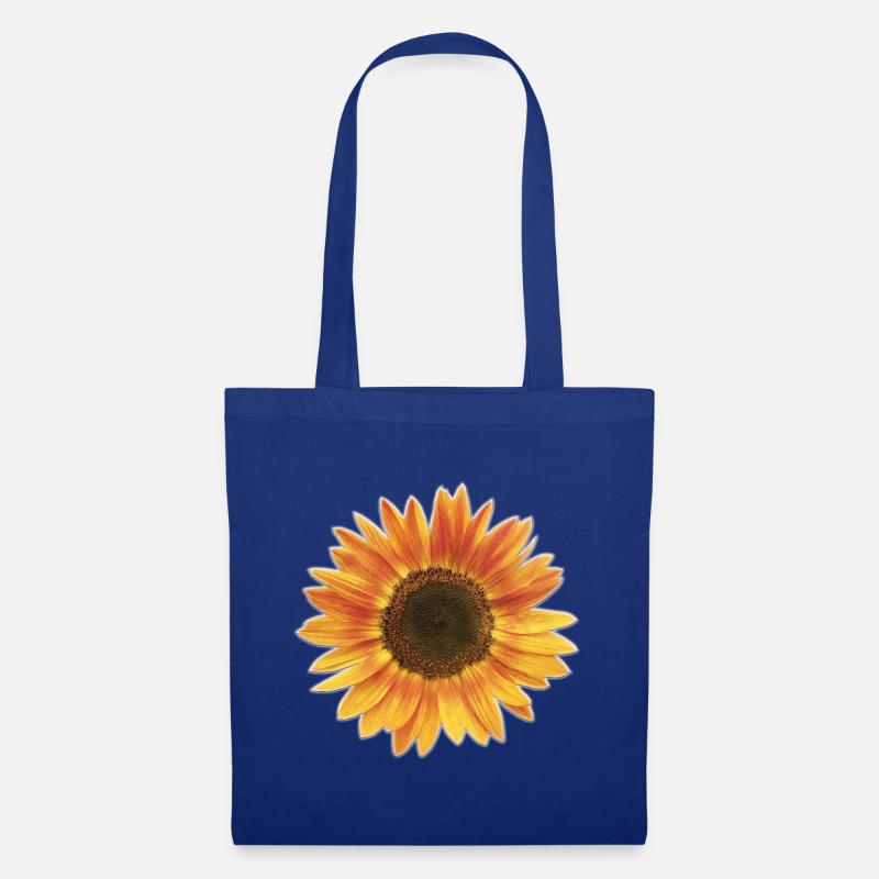 Sonnenblume - Stoffbeutel - Royalblau