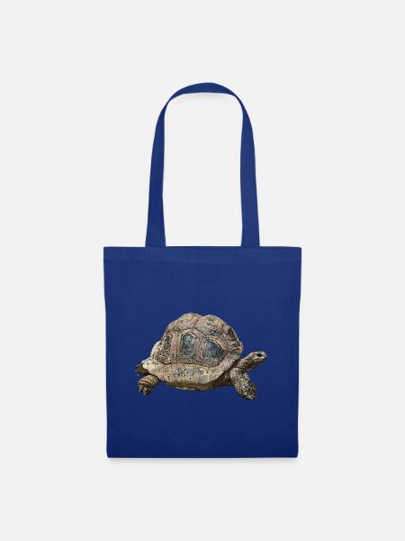 Majestätische Landschildkröte Digital Art - Stoffbeutel - Royalblau