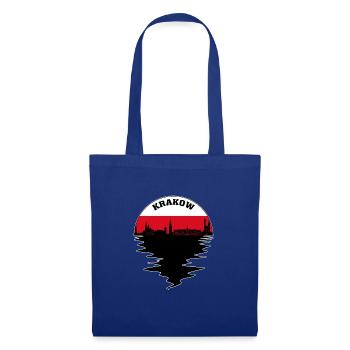 Cracovie Pologne Skyline Drapeau Polonais Voyage Souvenir - Sac en tissu - bleu royal - Devant