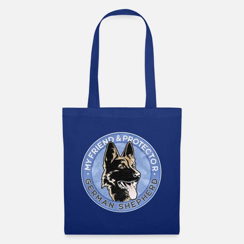 Deutscher Schäferhund, Freund - Stoffbeutel - Royalblau