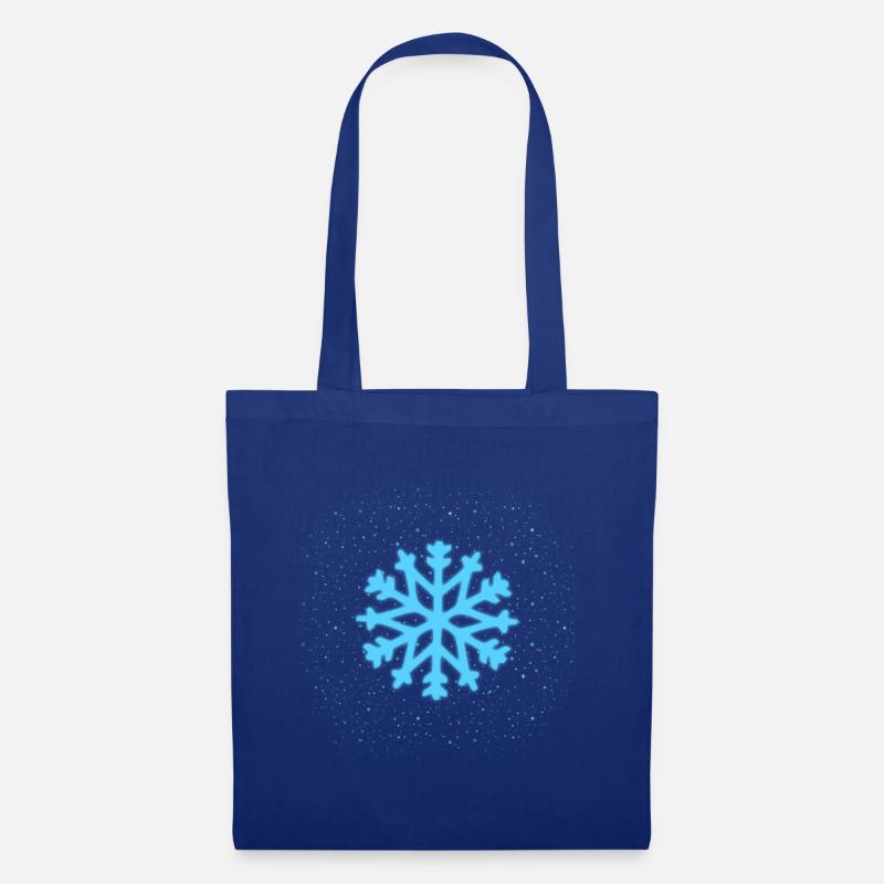 Schneeflocke - Stoffbeutel - Royalblau