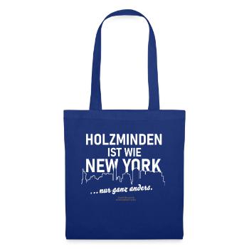 Holzminden ist wie New York - Stoffbeutel - Royalblau - Vorne