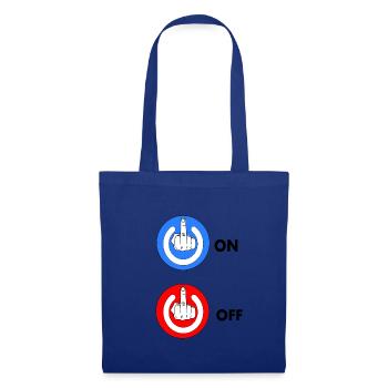 Middle finger ON and OFF - Tote Bag - royal blue - Front