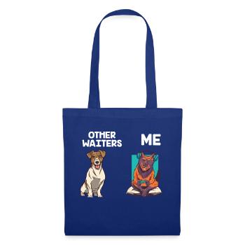 Funny Cute Dog Other Waiters Me - Stoffbeutel - Royalblau - Vorne