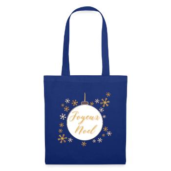 Christmas Ball "Merry Christmas" - Tote Bag - royal blue - Front