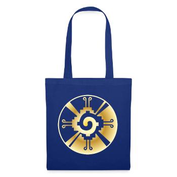 Galactic Butterfly Hunab Ku - aztec symbol - Tote Bag - royal blue - Front