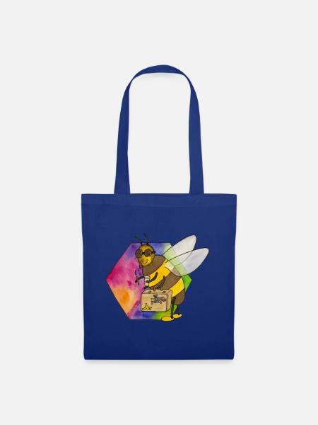 nieliche Biene HIVE - Stoffbeutel - Royalblau