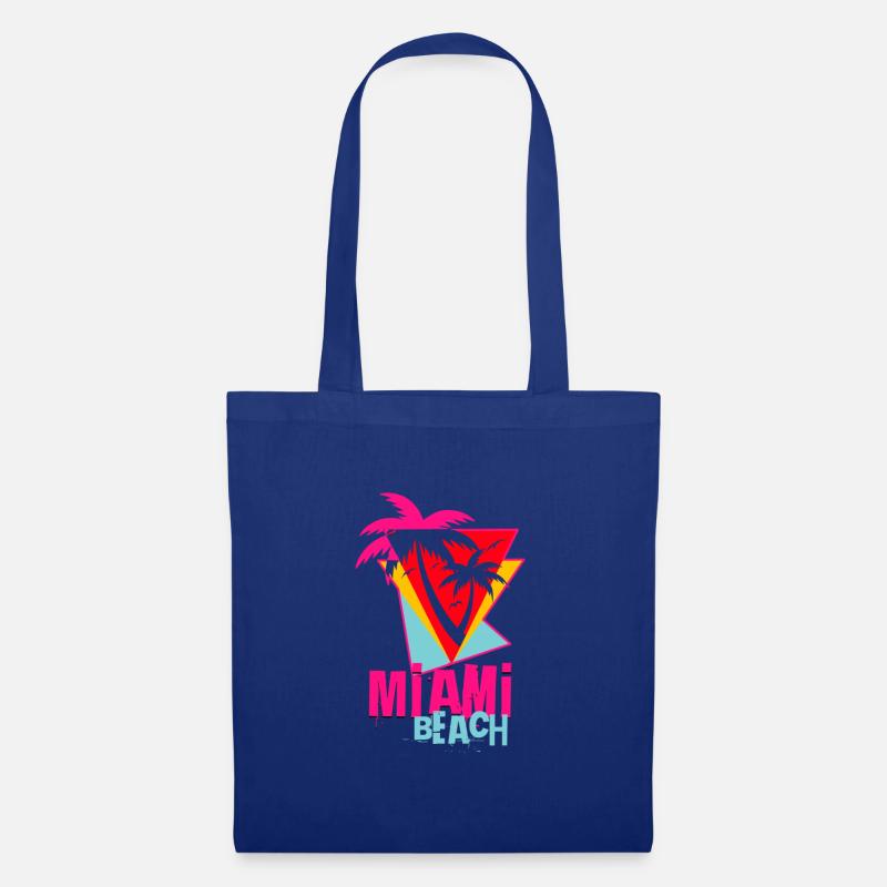 MIAMI Beach Kunst - Stoffbeutel - Royalblau