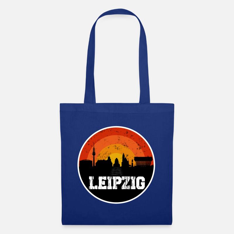 Leipzig Skyline - Stoffbeutel - Royalblau
