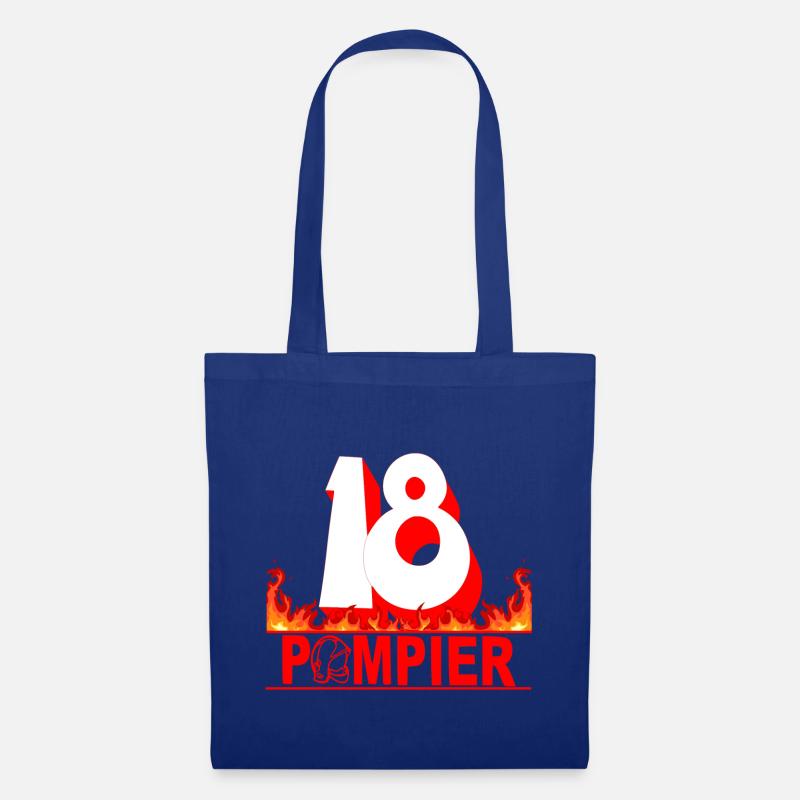 Pompier - Sac en tissu - bleu royal