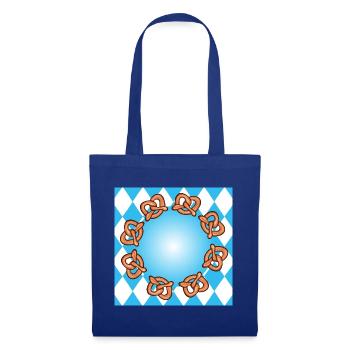 VOLKSFEST BAYERN BRETZEL - Stoffbeutel - Royalblau - Vorne