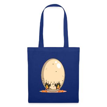Oeuf de poule drôle - Chicken Coop Cartoon - Sac en tissu - bleu royal - Devant