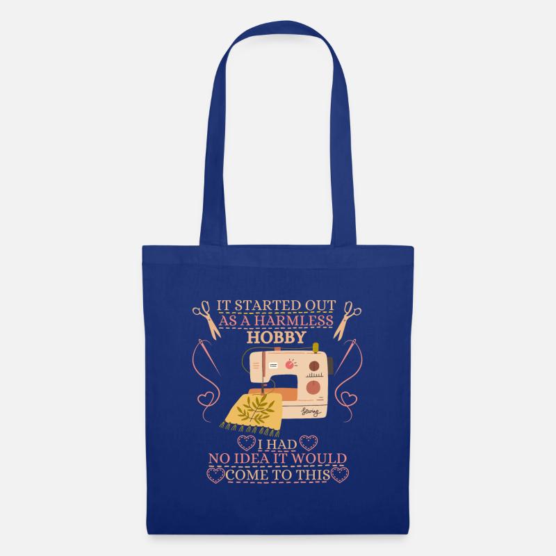It Started Out As A Harmless Hobby Quilting - Tote Bag - royal blue