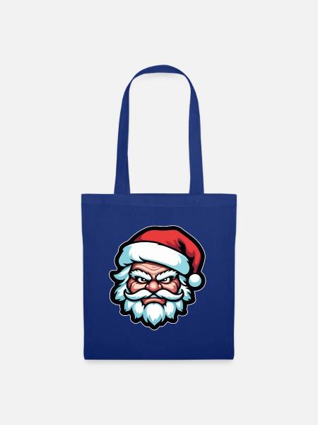 Böser Weihnachtsmann - Stoffbeutel - Royalblau