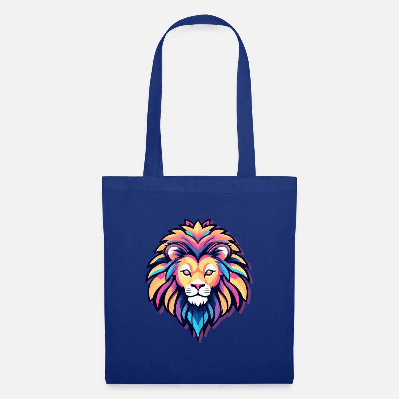 Löwe Zeichnung - Stoffbeutel - Royalblau