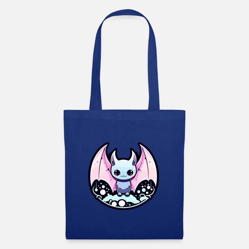 Fledermaus Illustration - Stoffbeutel - Royalblau
