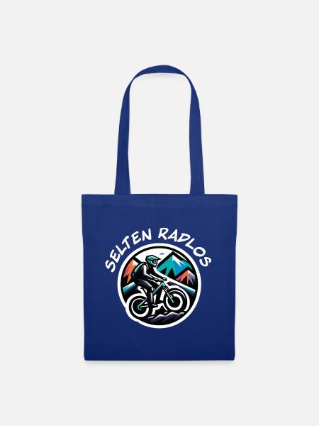 downhill mountainbike radfahren sport selten radlo - Stoffbeutel - Royalblau