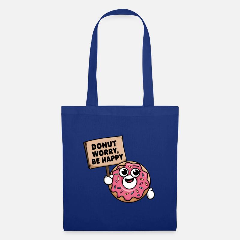 Donut-Sorge, sei glücklich - Stoffbeutel - Royalblau