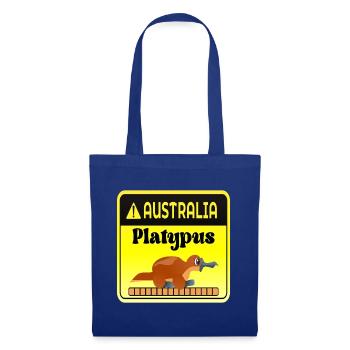 Australia Platypus Warning - Mammals - Tote Bag - royal blue - Front