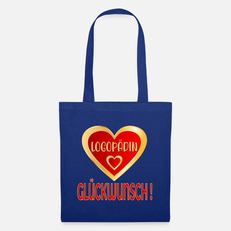 GLÜCKWUNSCH LOGOPÄDIN LOGOPÄDIE - Stoffbeutel - Royalblau